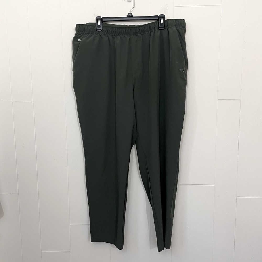 DSG Green Pull On Elastic Waist Trek Pants Size 2XL Stretch Hiking Travel